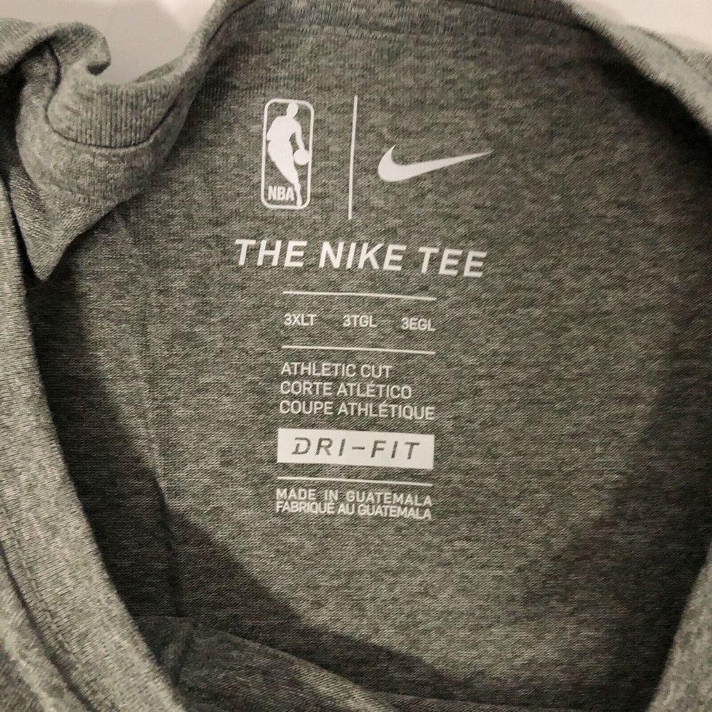 Minnesota Timberwolves Mens Shirt 3XLT Tall XXXL Nike Gray Long NBA Basketball - Picture 5 of 8